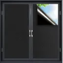 Privacy Glass Film Decorative Window Black UV Reflective Frosting Film Window Sticker Black Vinyl Sheets for Home, Office