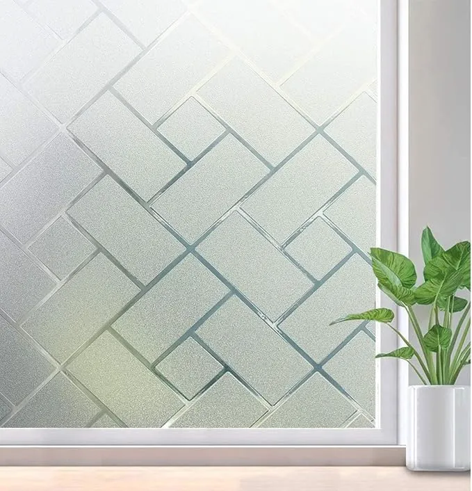 Window Glass Decorative Frosted Film Heat Control Film Self Adhesive Window Frosted Film (copy) (12"x"48)