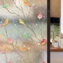 BIRDS FROSTED Window Glass Decorative Frosted Heat Control Film Self Adhesive Window Frosted Film