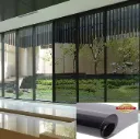 Sunlight Control Window Glass Film For Privacy Office Home Peel And Stick, self adhesive Light Black Film